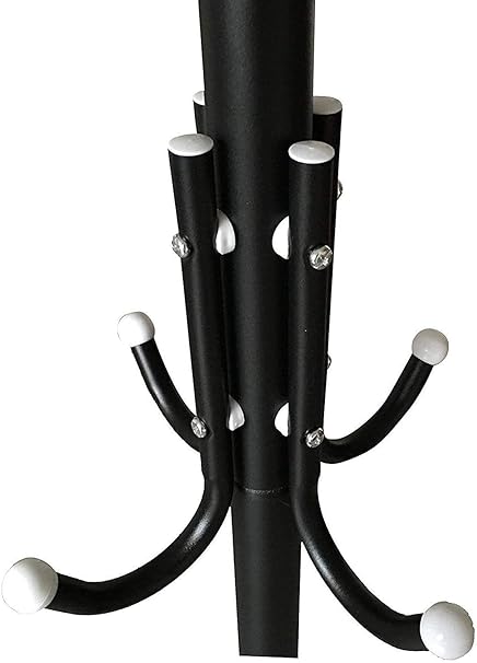 12 Hook Coat Racks Stand Black